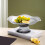 Glass Fruit Serving Bowl Party Dessert Tray for Table-White 2