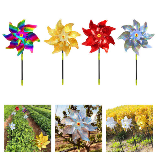 Plastic Windmills Styles Decorations for Bird-gradient color 2