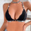 Bralette triangular sin costuras de encaje floral para mujer 5