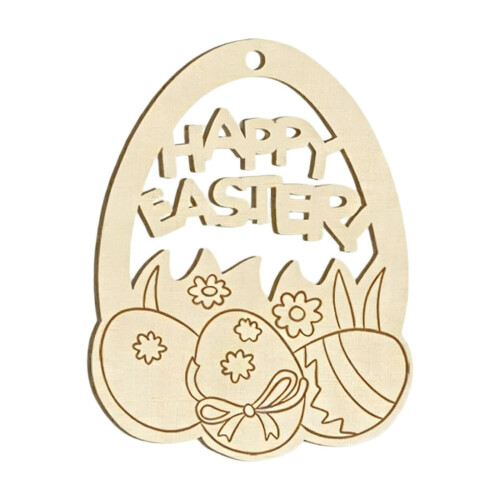 Ovo de Páscoa de madeira para pintar (8 cm) 1