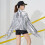 Veste à franges et sequins pour femme, ouverte sur le devant 2