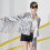 Veste à franges et sequins pour femme, ouverte sur le devant 3