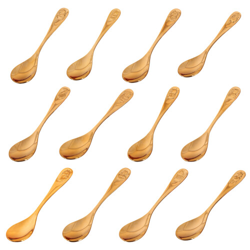 Durability Bronze Soup Spoon With 12 Birth Animal-monkey 1