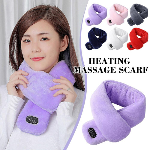 USB Powered Heating Scarf Skin Friendly Vibration Massage Heated Neck Wrap 1