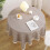 Bruin polyester geruit tafelkleed 100x150 cm 4