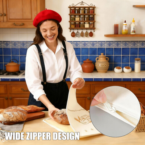 Beeswaxs Lining Bread Bags, Reusable Bread Bags for-2pcs 2