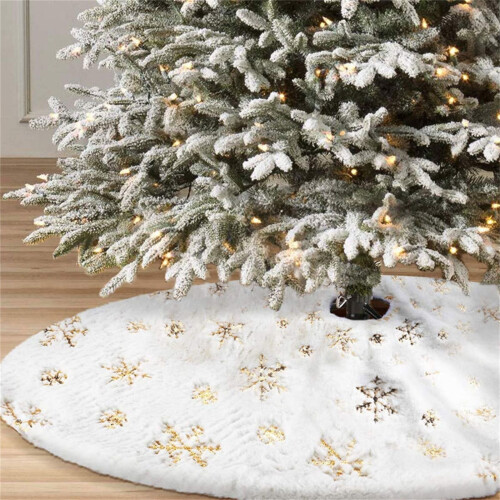 Silberner Pailletten-Weihnachtsbaumrock 78 cm 2