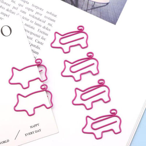 100 Stück Lesezeichen, Papierbinder, Clip, Farbe, Cartoon,-Wal