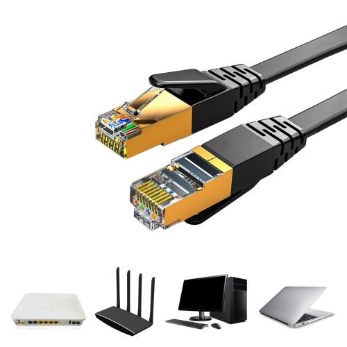 Καλώδιο Internet Cat7, Καλώδιο σύνδεσης δικτύου Cat7Rj45 10Gbps Fast για υπολογιστές και 1