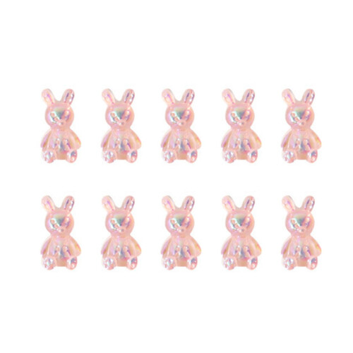 10 pièces de décoration pour ongles lapin 3D Aurora 2