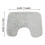 Ensemble de tapis de bain antidérapant gris en relief, 3 pièces 5