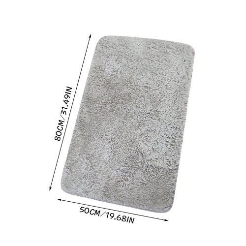 Ensemble de tapis de bain antidérapant gris en relief, 3 pièces 2