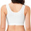 Women's Post-Front Closure Compression Bra – Adjustable Support, Wireless Comfort, White – Compatible with Sports Activities 8