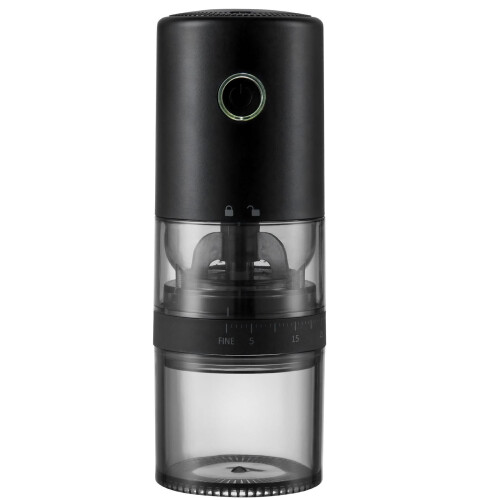 Design Electric Coffee Grinder Transparents External-Black 2
