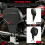 Pack of 1 Adjustable Motorcycle Driver and Backrest with 5
