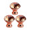 Crystal Drawer Knobs Rose Gold Aluminum Alloy 3 Pack 2