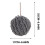 Lot de 2 serviettes en boule duveteuses blanches et grises 3