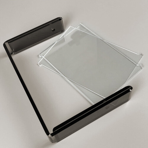 Rotating Floating Picture Frames Transparent Brown 1Pcs 8X6In 2