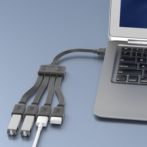 Καλώδιο διαχωριστή USB 4in1USB2.0 Καλώδιο διαχωριστή τροφοδοσίας USB Αρσενικό σε 4USB 1