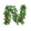 Guirlanda de Natal de pinheiro de 78,74 polegadas com frutos vermelhos e folhas de eucalipto para decoração de lareira, mesa, centro de mesa e 2