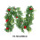 Guirlanda de Natal de pinheiro de 78,74 polegadas com frutos vermelhos e folhas de eucalipto para decoração de lareira, mesa, centro de mesa e 3