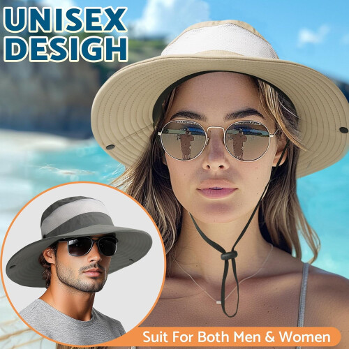 Καπέλα Sun Bucket για Γυναίκες Άνδρες Προστασία από UV με Πλατύ Γείσο Καπέλο Ψαρέματος 1