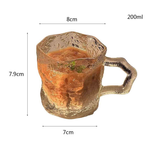 Drinkglas met gletsjertextuur en handvat, 200 ml 1