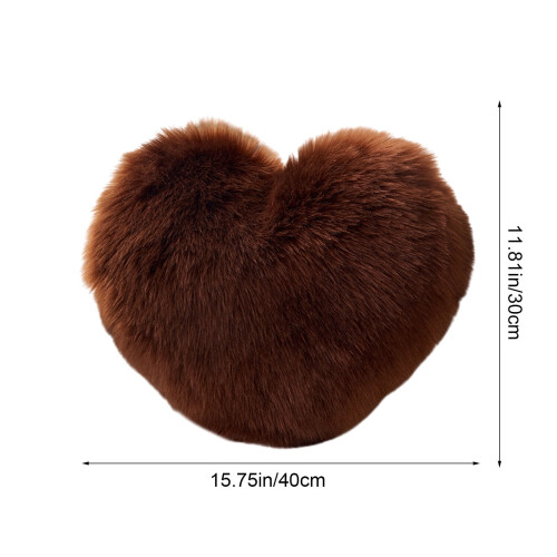 Μαξιλάρι Fluffy Heart, μαξιλάρι από ψεύτικη γούνα, Sherpa P Fluffy, χαριτωμένο μαλακό 2