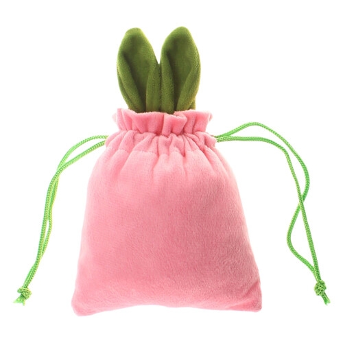 Osterhasen-Geschenktüte – Rosa Samtbeutel mit Kordelzug, 15 1