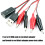 2 τεμάχια καλώδιο δοκιμής USB σε κλιπ αλιγάτορα, καλώδιο τροφοδοσίας 5V3A, κλιπ 6