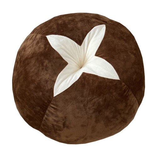 Cojín decorativo de algodón marrón de 25x25 cm. 1