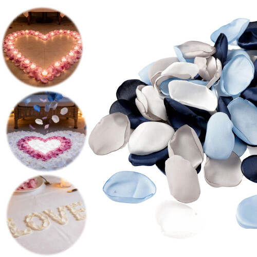 200 Silk Rose Petals 2x2 in Mixed Colours 1