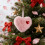 Rosa Plüschherz-Ornament, 12 cm 3