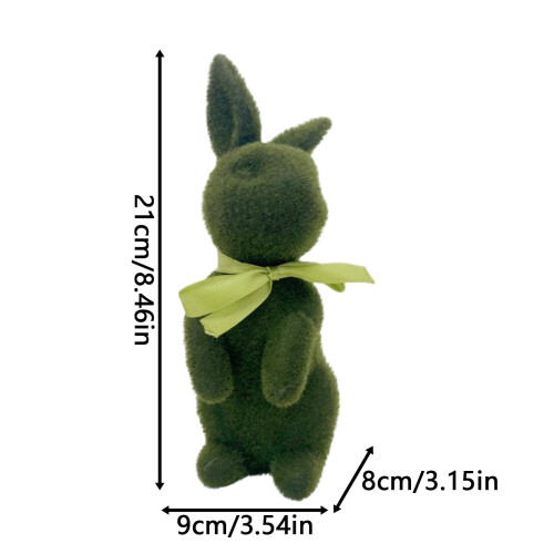 Easter Bunny Foam Ornaments Green Lightweight 1