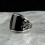 Men's 925 Silver Black Obsidian Ring Size 6-12 2