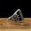 Men's 925 Silver Black Obsidian Ring Size 6-12 3