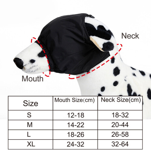 Hondenoogmasker van nylon, kalmerend, 1 stuk 2