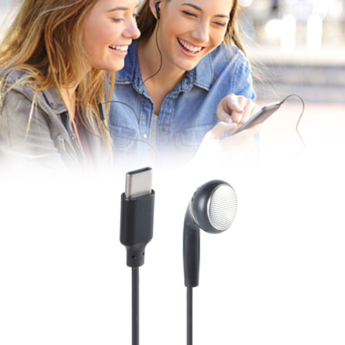 Auricolare USB di tipo C, auricolare monolaterale, auricolare singolo con microfono per viaggi, corsa e sicurezza 1