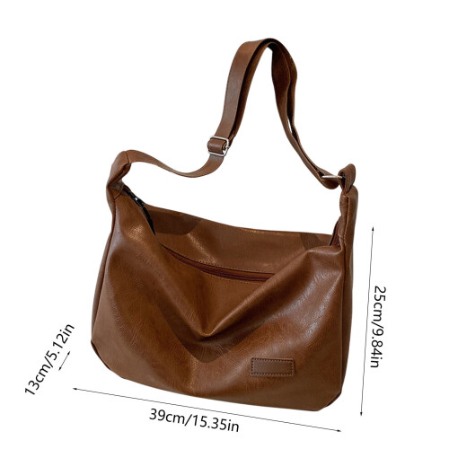 Τσάντα Hobo Tote για γυναίκες κάτω των 5$, τσάντες Slouchy, τσαντάκια χειρός από PU δέρμα, 2