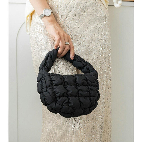 Μίνι τσάντα Puffy Quilted τσάντα χειρός μαλακή τσάντα Puffer Tote για γυναίκες χαριτωμένη 2