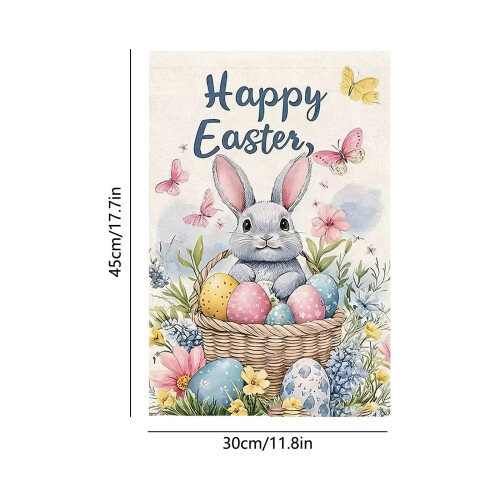 Easter Bunny Garden Flag Double-Sided 12x18 Inch 2