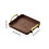 Bandeja rectangular de PVC con reposabrazos, color marrón. 3