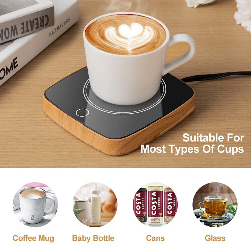 Heating coaster, three-speed temperature adjustment, automatic closing design, one-button operation, suitable for most types of cups. 2
