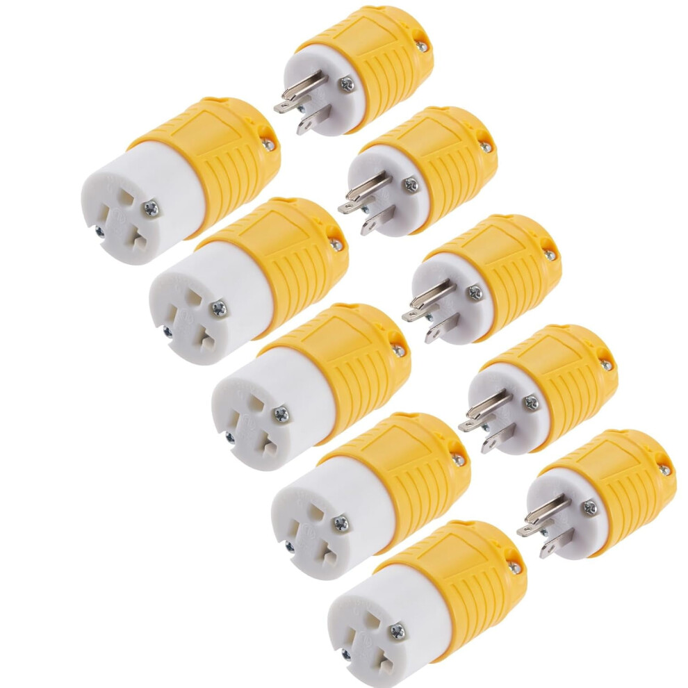 Nema 5-20 Replacement Plug And Connector 20A 125V 5 Set 939152472550