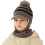 Gorro infantil de inverno em tricô com aba e forro de lã. 1
