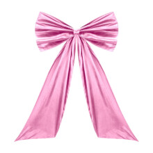 Große rosa Satinschleife als Dekoration, 105 x 65 cm