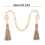 Wooden Bead String Decoration, 90 cm, Natural Brown 3