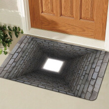 3D Hole Rug Optical Illusion 50 Inch Anti-Slip