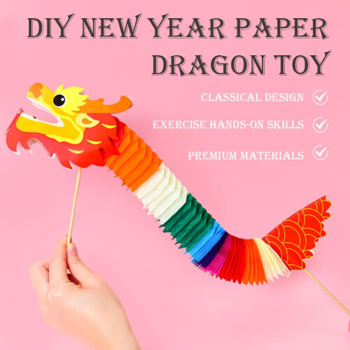 Απασχολημένα παιδιάDIY Χορός δράκου Χορός λιονταριού/Κινέζικη πρωτοχρονιά Τέχνη 1