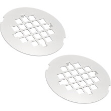 Stainless Steel Shower Drain Cover 4.25" OD 2 Pcs